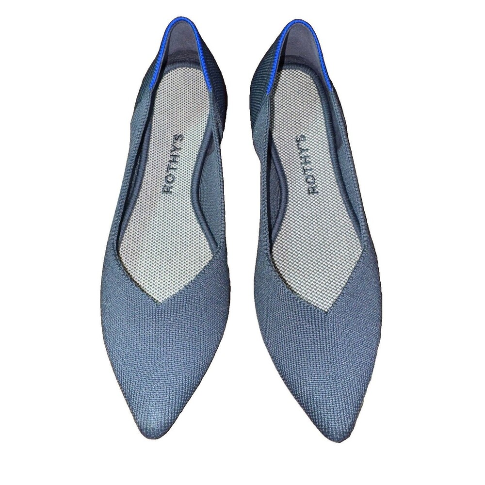 Rothy’s The Point Flats Gray Size 7 EUC